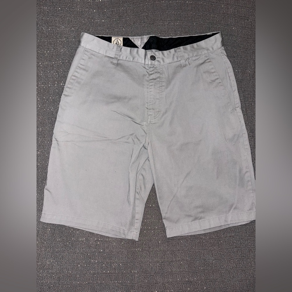 Volcom Light Gray Flat Front Shorts